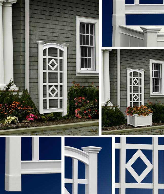 White Vinyl Trellis V699