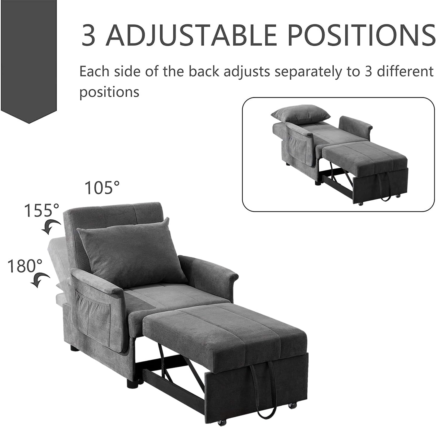 3 in 1 Folding Sofa Bed Chair T9121