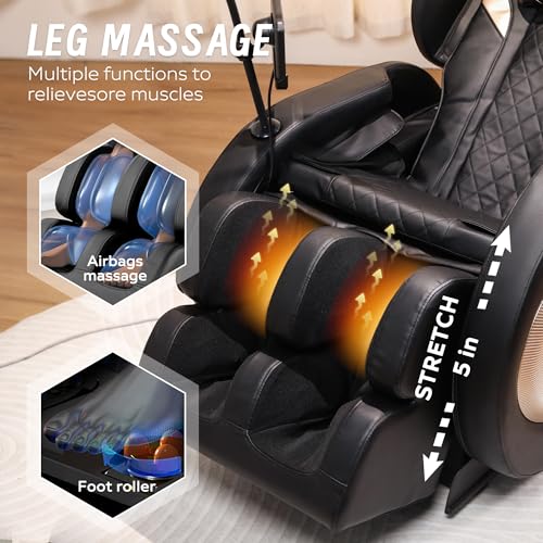 Full Body Zero Gravity Massage Chair with Heat, Airbags, Foot Massage U77037
