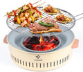 14inch Stainless Steel Charcoal Barbecue Grill with Folding Legs T814556