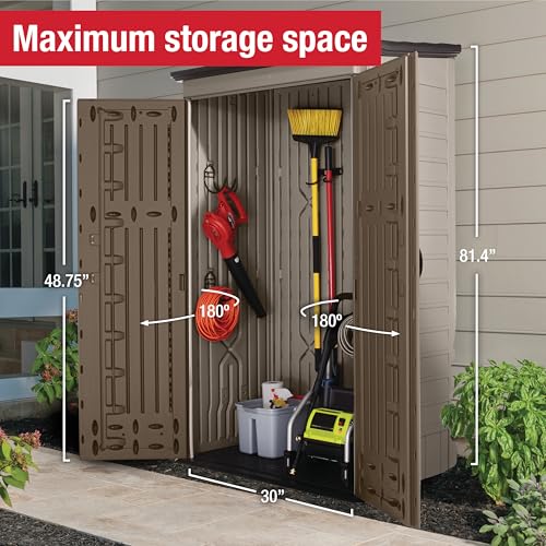 Beige/Brown 4 x 2.5 Ft Resin Outdoor Storage Shed C8861