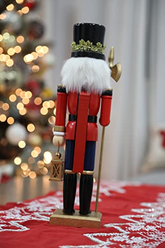 14 inches Wooden Nutcracker Christmas Decoration White T21316