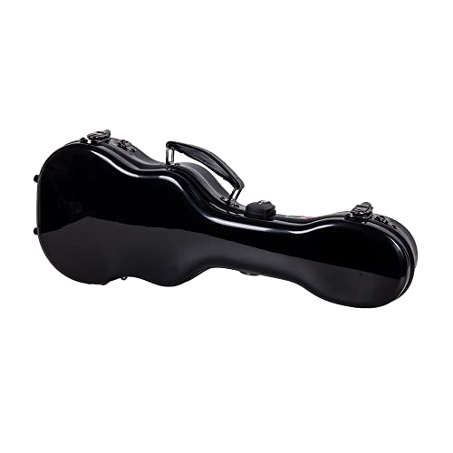 White Fiberglass Baritone Ukulele Case with Removable Shoulder Straps and TSA Lock A359691