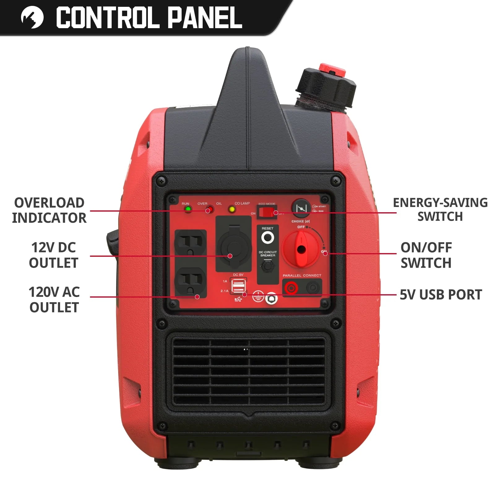 2500Watt Portable Inverter Gas Powered Generator J8772