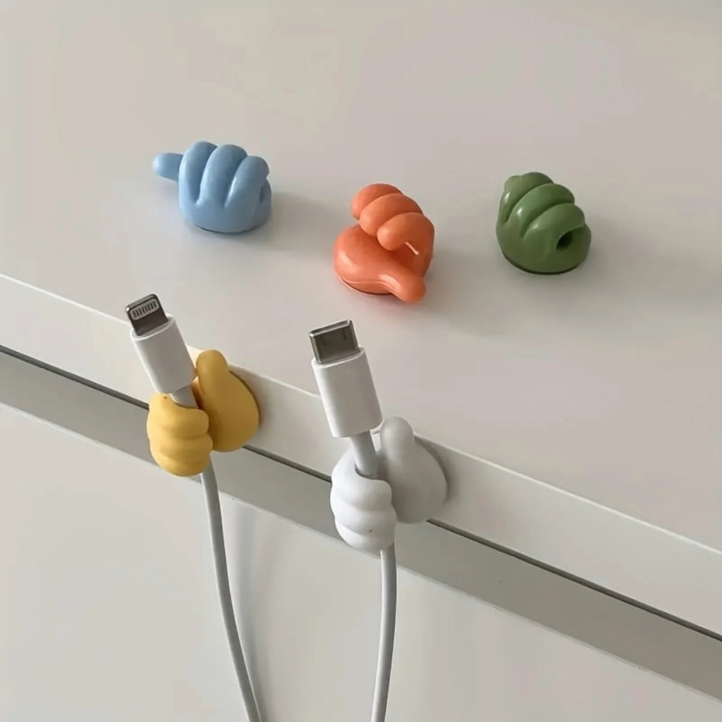 50 Pcs Silicone Thumb Wall Hook Adhesive Cable Clip Key Hanger M609