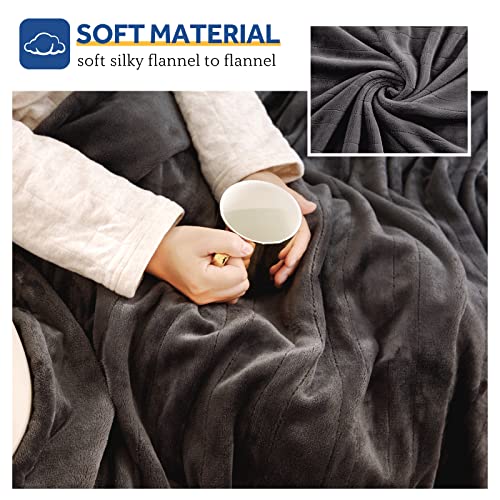 Beige Flannel Electric Blanket Full Size X223