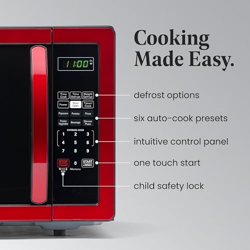 1000 Watts 1.1 cu ft Black Stainless Steel Microwave Oven N942304