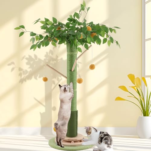 45 Inch Tall Cat Scratching Post with Sisal Rope J395