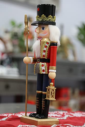14 inches Wooden Nutcracker Christmas Decoration White T21316