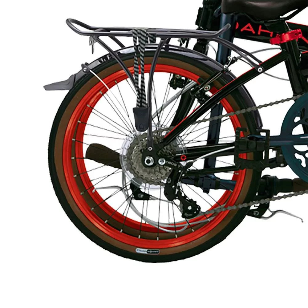 Black & Red 7-Speed Folding Bicycle O217749