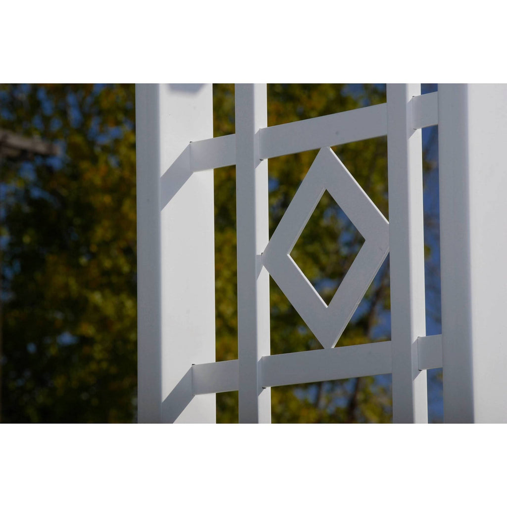White Vinyl Trellis V699