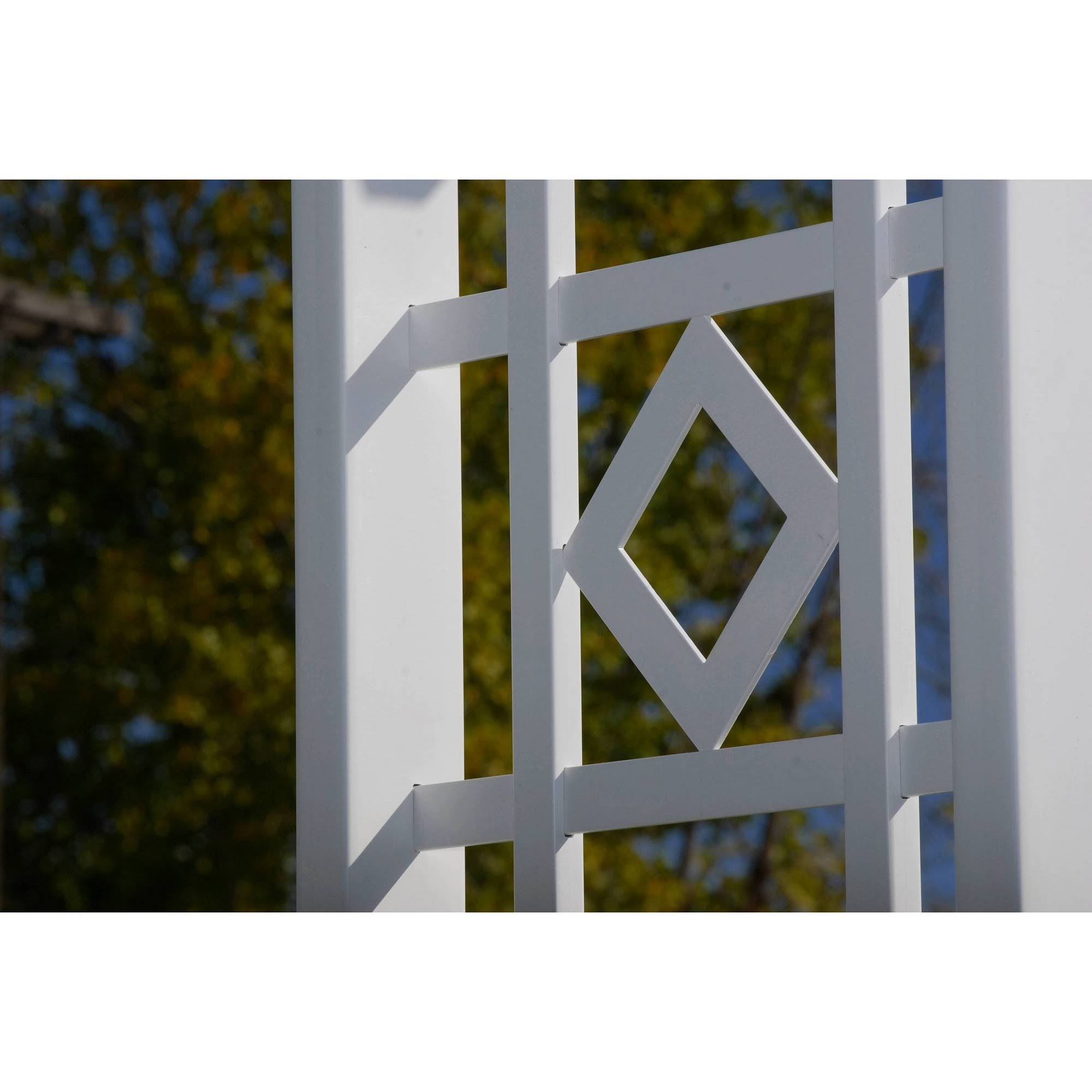 White Vinyl Trellis V699