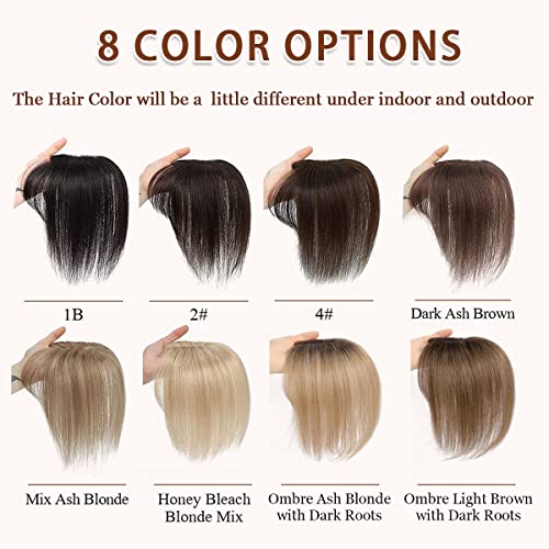 Human Hair Toppers with Bangs Clip in Hair Extensions V7521