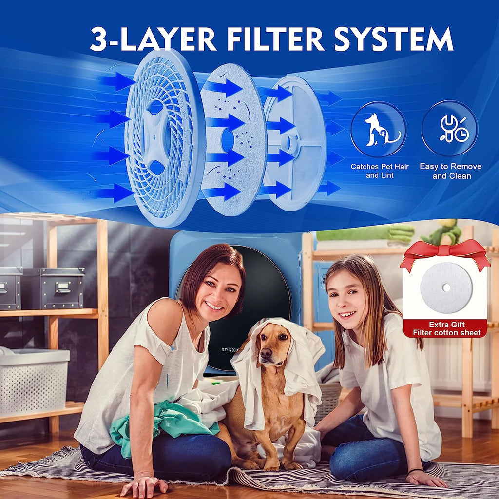 Compact Electric Clothes Dryer 8.8 Lbs 850W with Moisture Sensor P85896