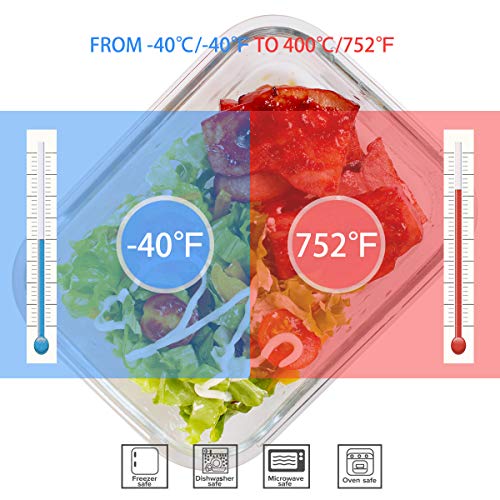 18 Piece BPA Free Glass Food Storage Containers with Lids R896767