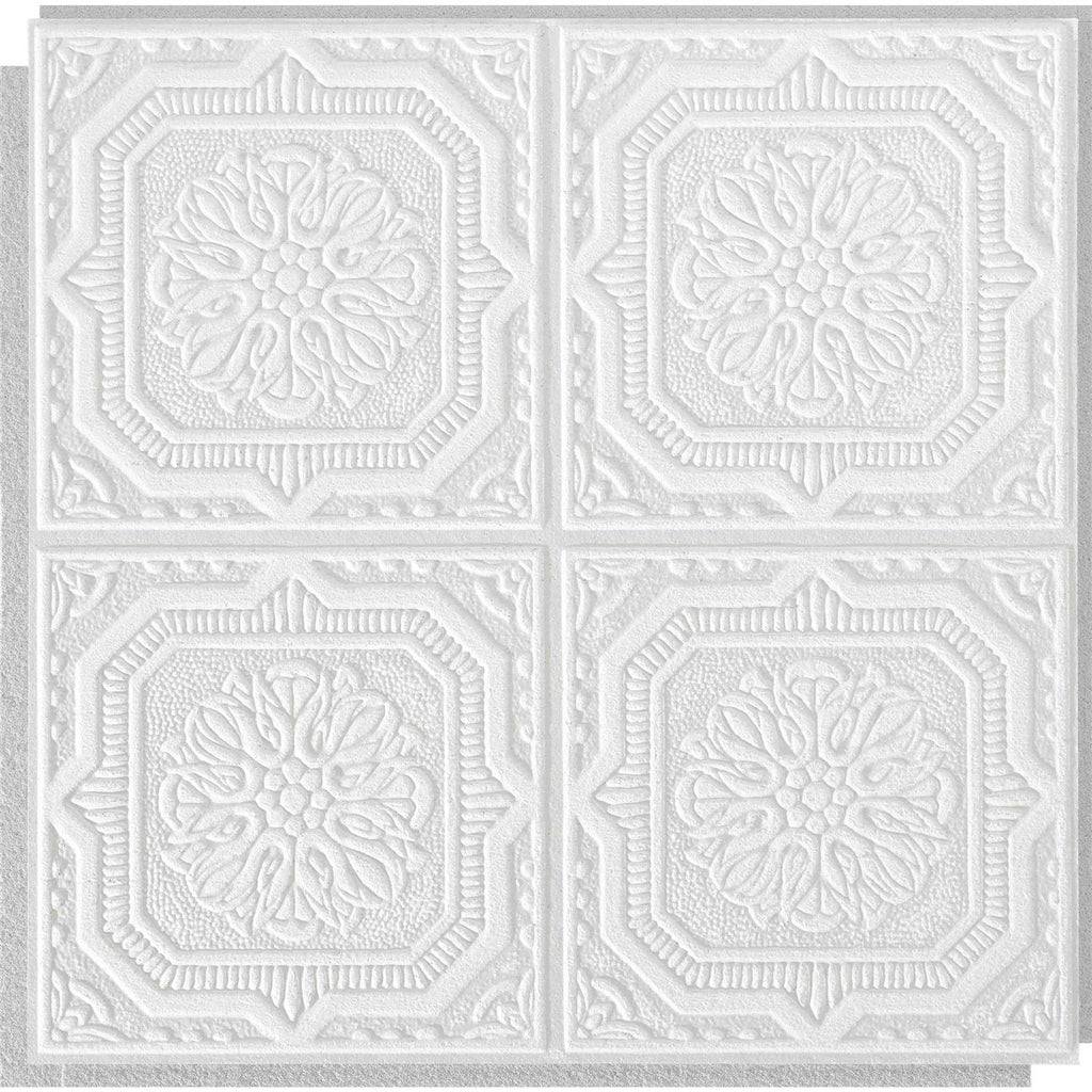 White 1 ft. x 1 ft. Fiberboard Ceiling Tile U135646