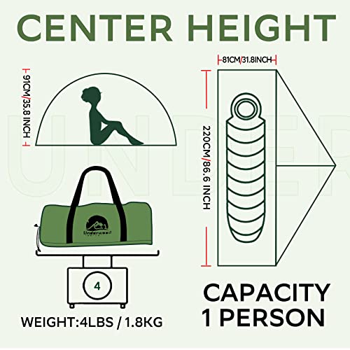 Lightweight 4-Season Waterproof Backpacking Tent for One Person W70894