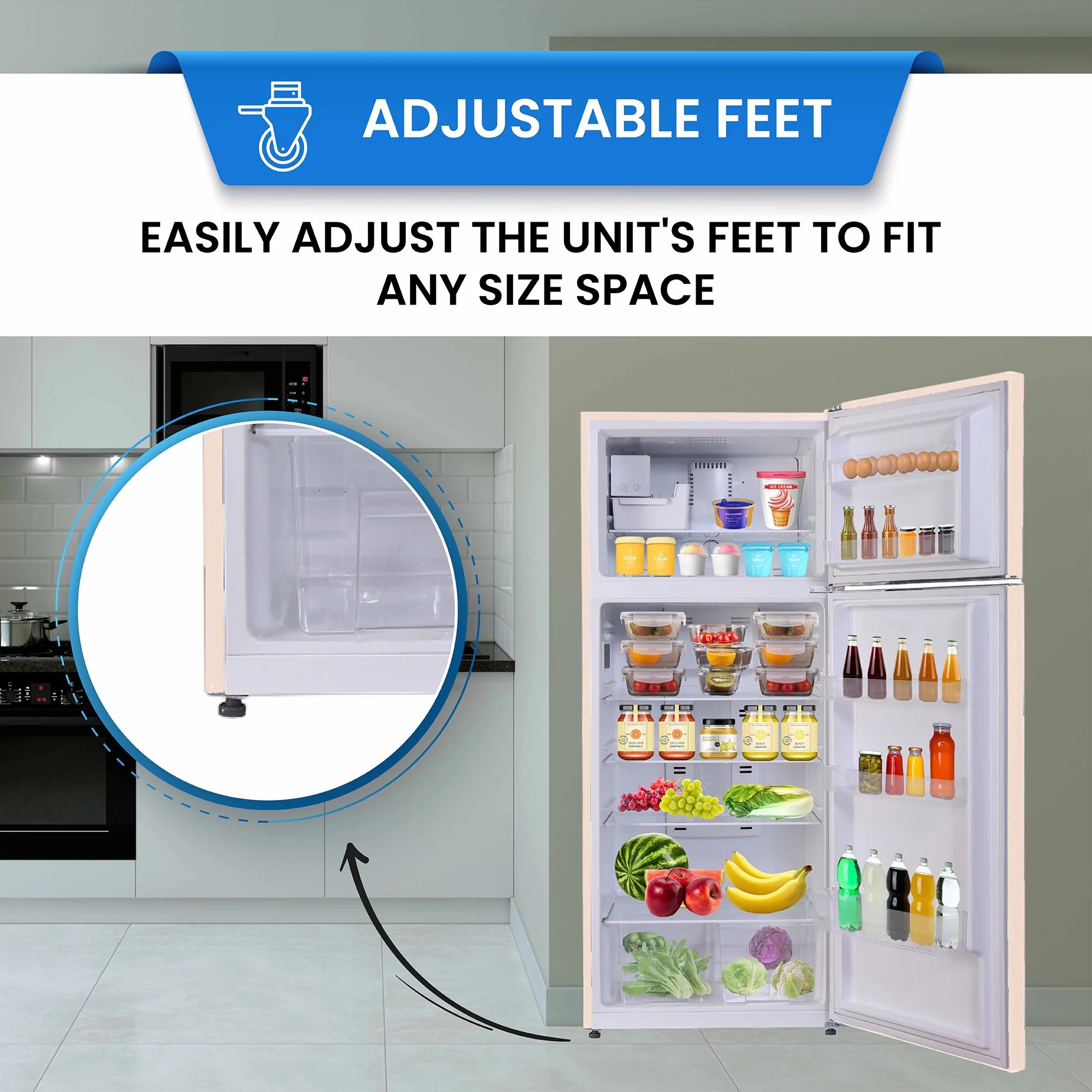 18 cu.ft. Retro Refrigerator with Ice Maker H173004