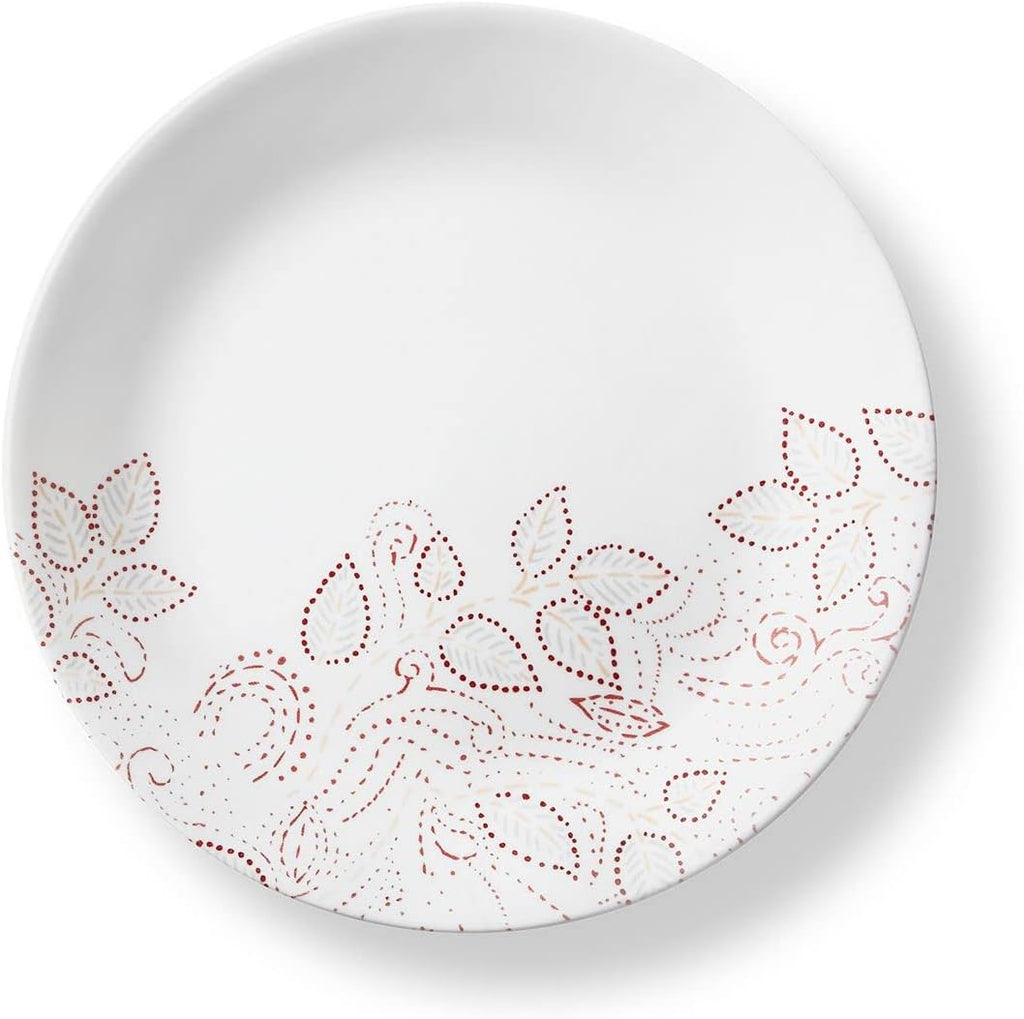 12-Piece Dinnerware Set Service for 4 red, White X661641