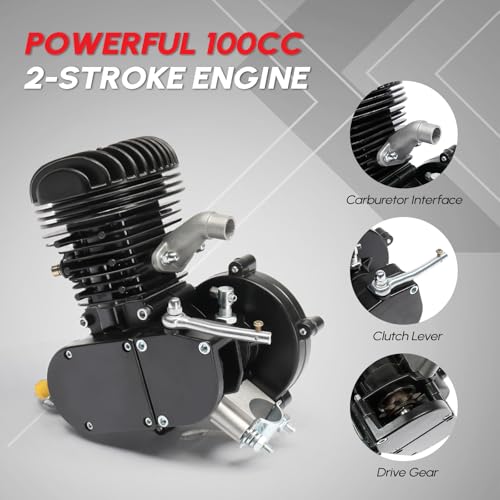 100cc 2 Stroke Gas Bicycle Engine Motor Kit for 26-28" V-Frame Bikes N790658