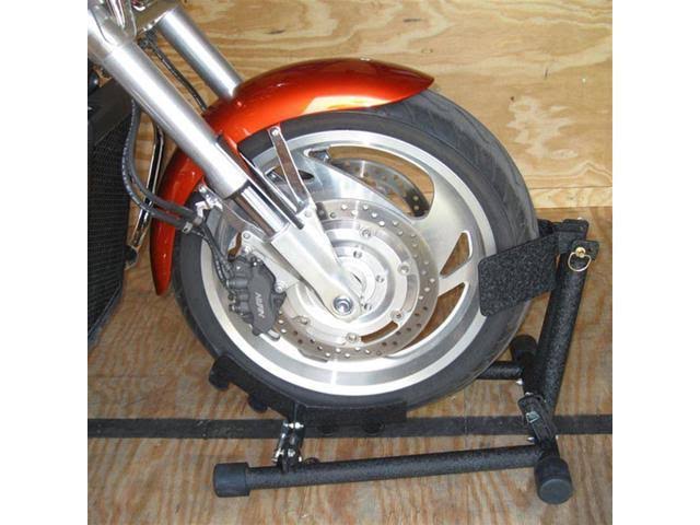 Adjustable Self-Locking Motorcycle Trailer Wheel Chock R80103