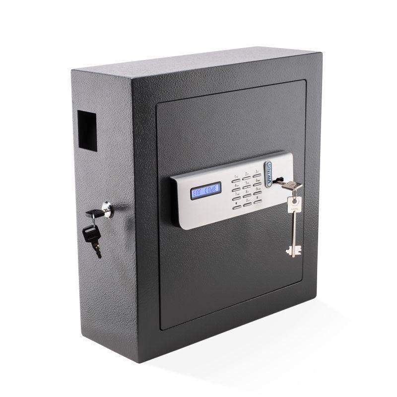 Black Key Cabinet with Lockable Drop Slot 51 Key Capacity U39053