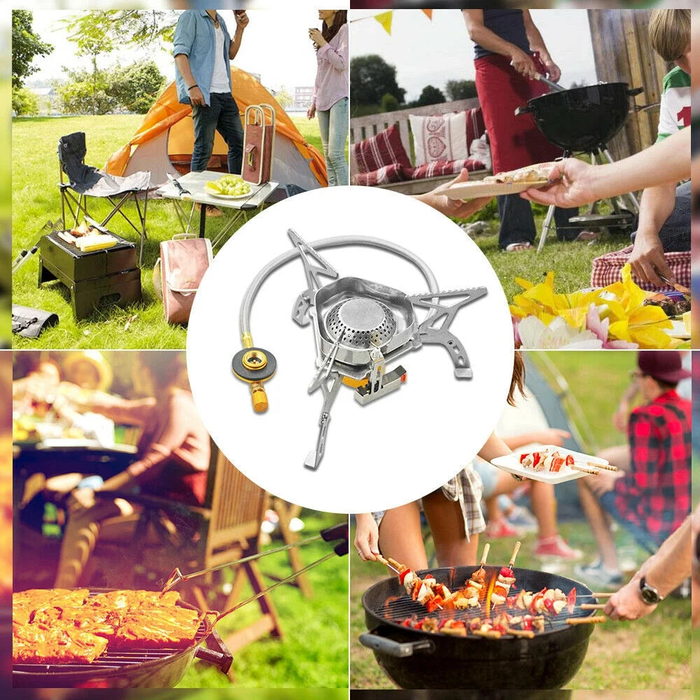 3500W Windproof Camping Folding Gas Mini Stove O73942