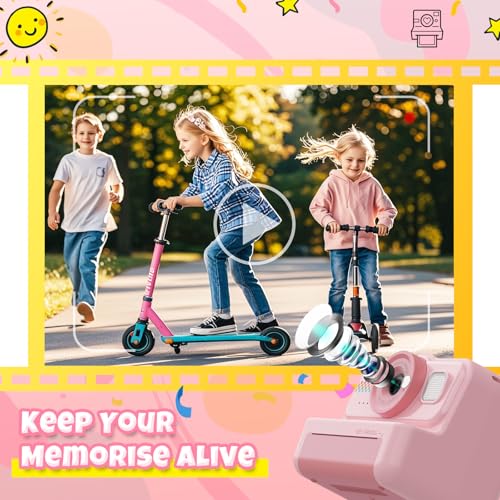 1080P HD Kids Instant Print Camera with 3 Rolls Print Paper & 32GB Card (Black) H258