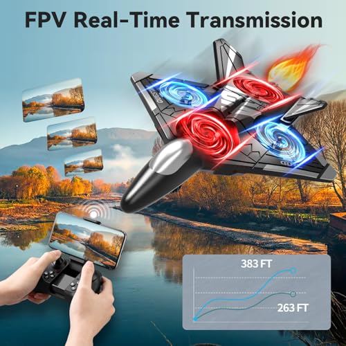 RC Plane with Camera Foam Remote Control Airplane Fighter Jet with Light Z531