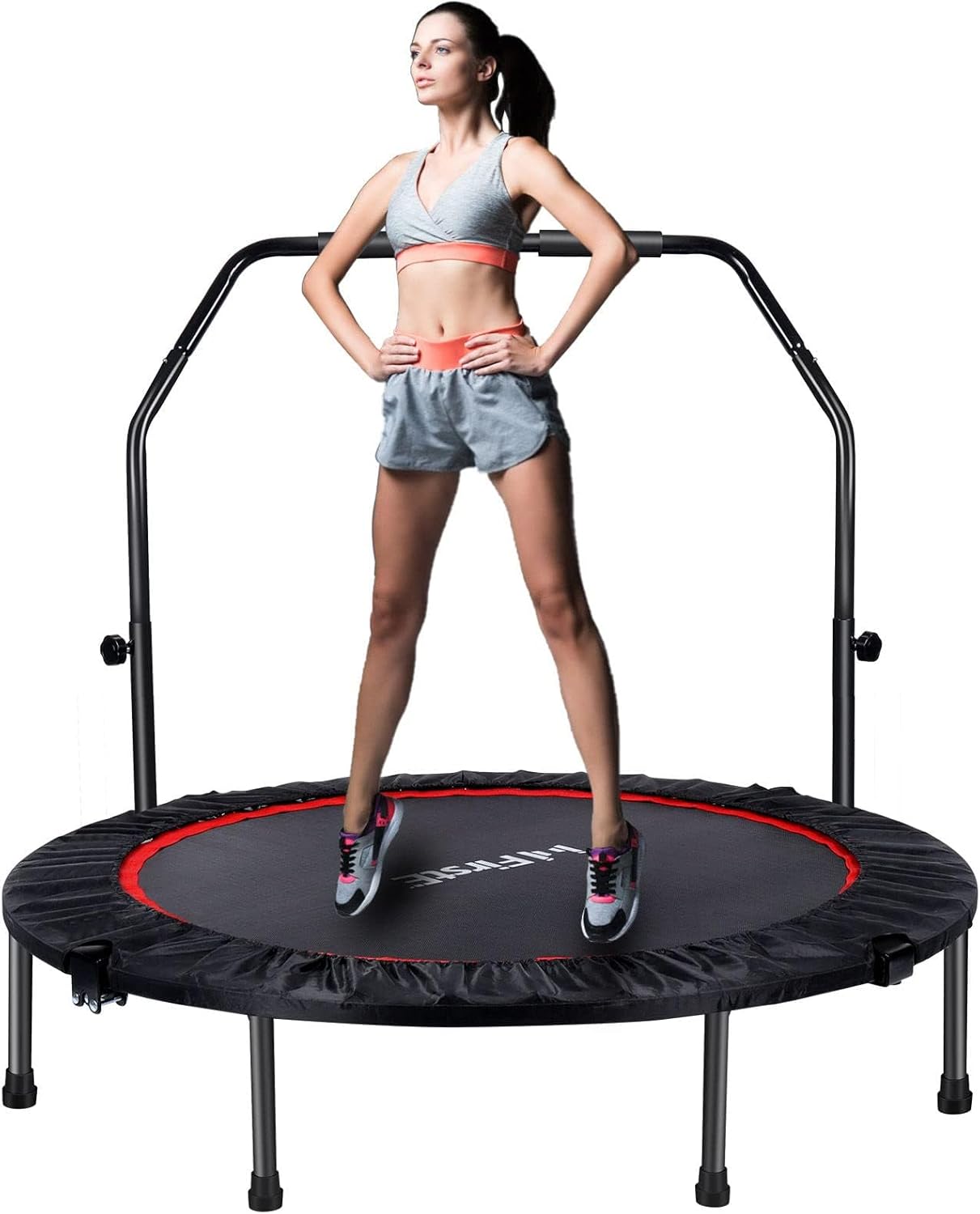 50" Foldable Fitness Trampoline with Adjustable Foam Handle C36388