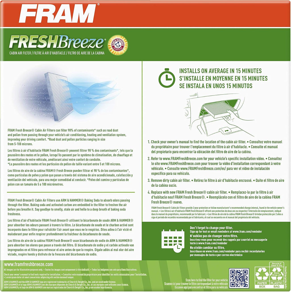 Cabin Air Filter with Arm and Hammer Baking Soda C5834