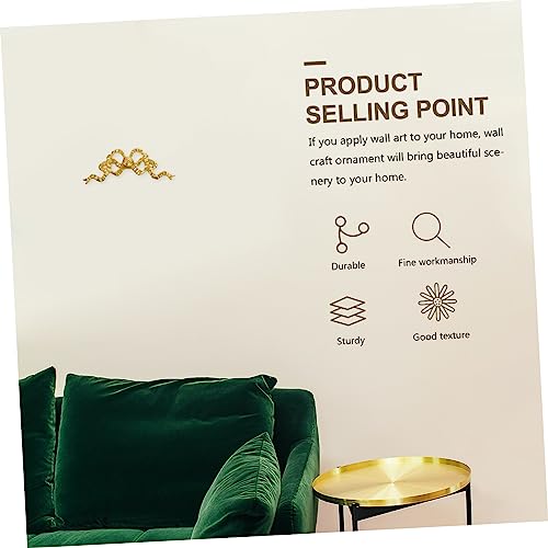 Golden Resin Bow Wall Decor J88971