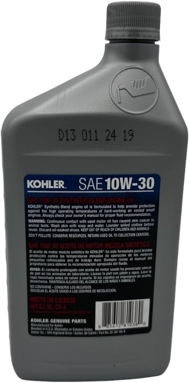 10W-30 Semi Synthetic Engine Oil Change Kit E5938