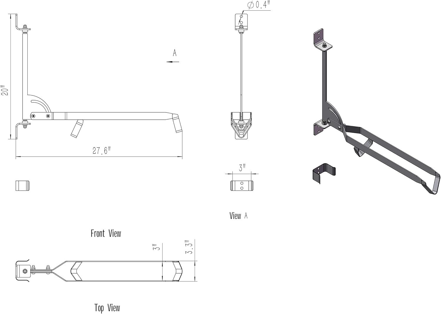 Wall Mounted Vertical Bicycle Rack O9099