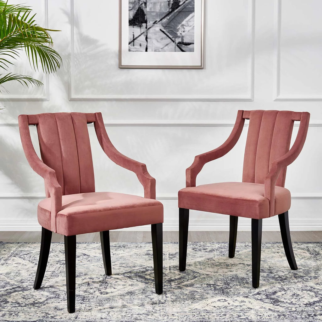 Set of 2 Velvet Dining Chairs F401052