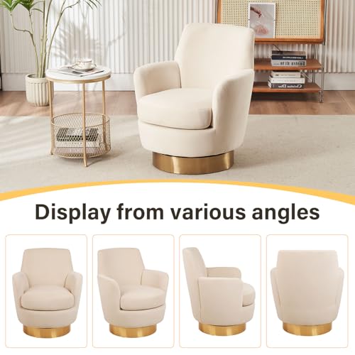 Orange Velvet Swivel Barrel Chair Set of 2 C90333