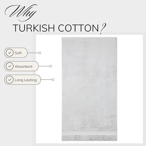 6 Pcs 100% Turkish Cotton Bath Towel Set Green Q610
