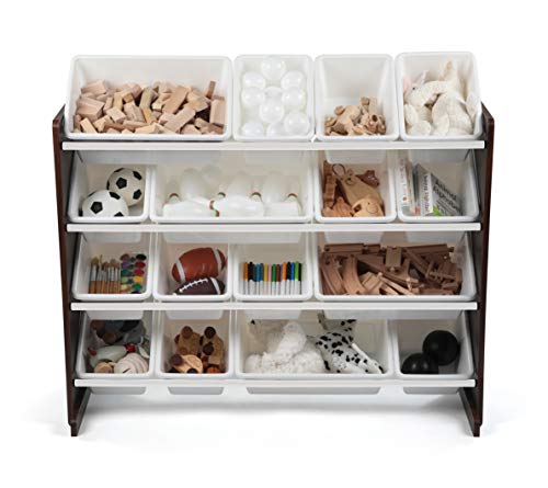 16 Removable Bins Grey White Toy Storage Organizer O894168