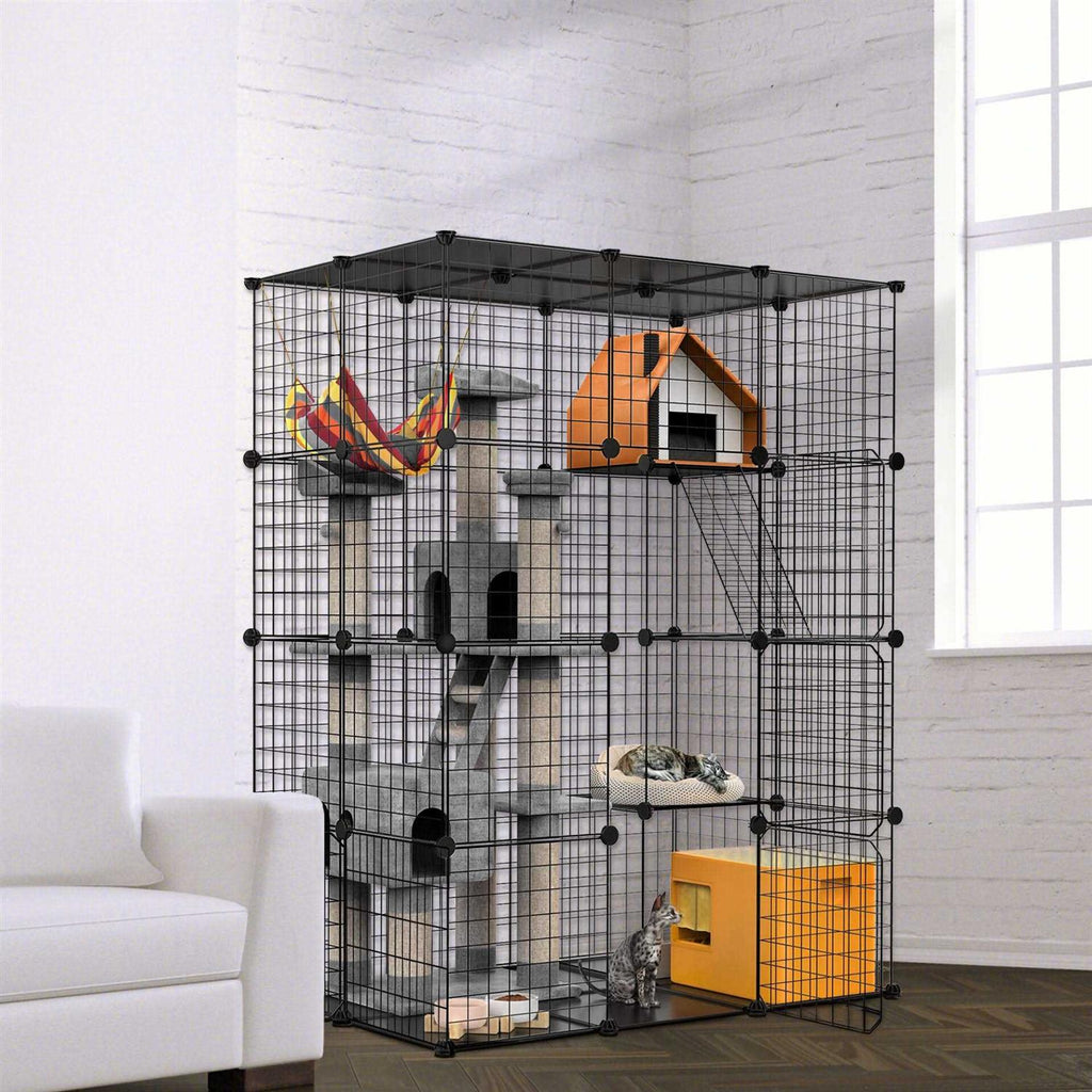 DIY 4-Door Large Cat Cage Playpen R799
