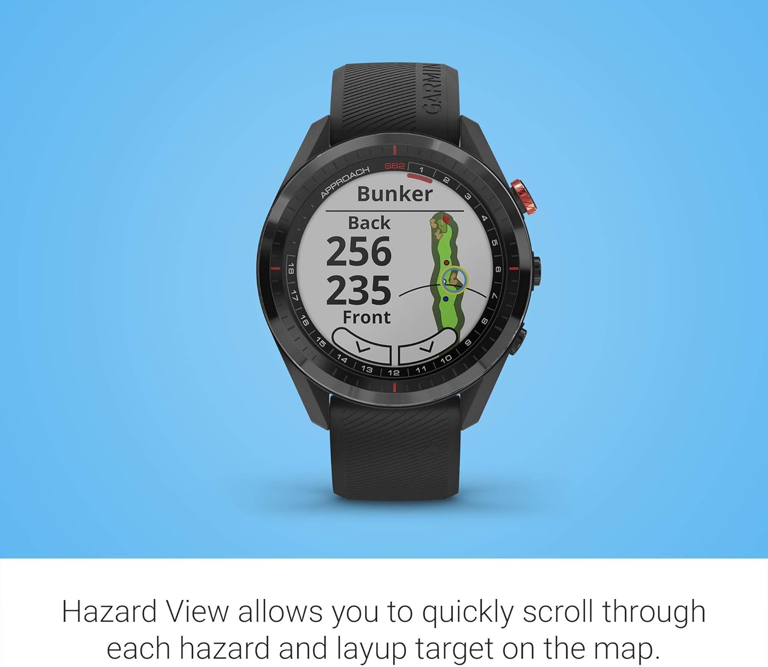 Black Golf GPS Watch K80056