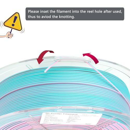 Clear Multicolor PLA 3D Printer Filament 1KG F429349
