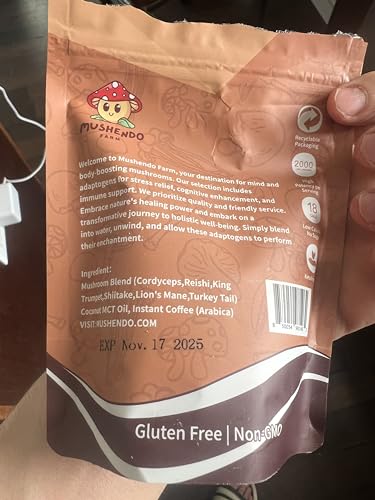 Mushroom Instant Coffee 35 Servings Vegan Non-GMO Z376926