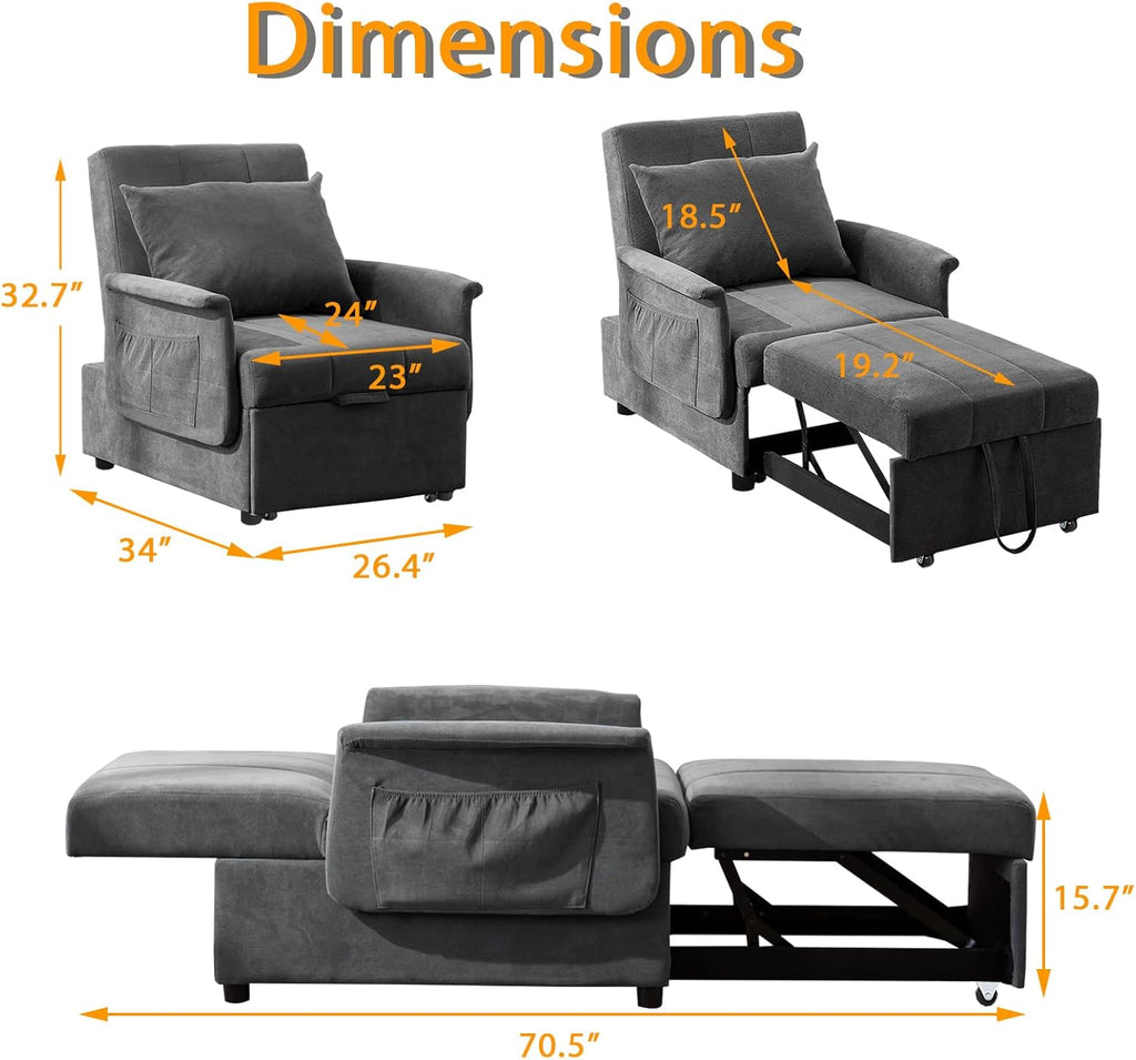 3 in 1 Folding Sofa Bed Chair T9121