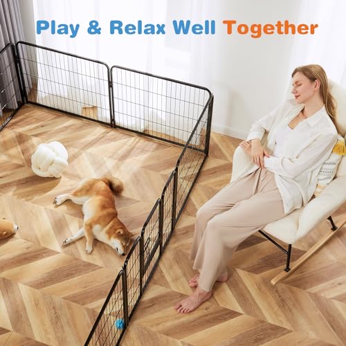 8 Panel 24" Height Metal Dog Playpen with Doors R689