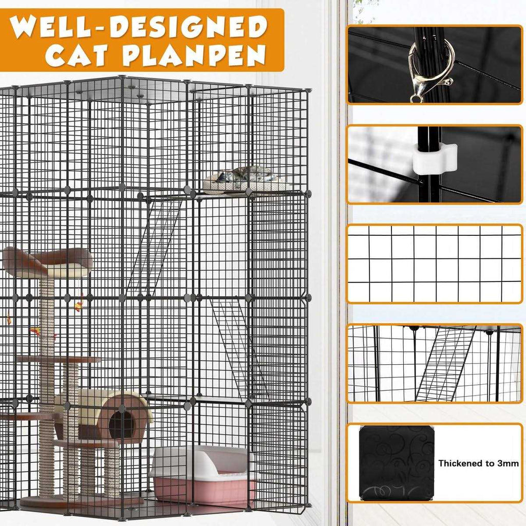 DIY 4-Door Large Cat Cage Playpen R799