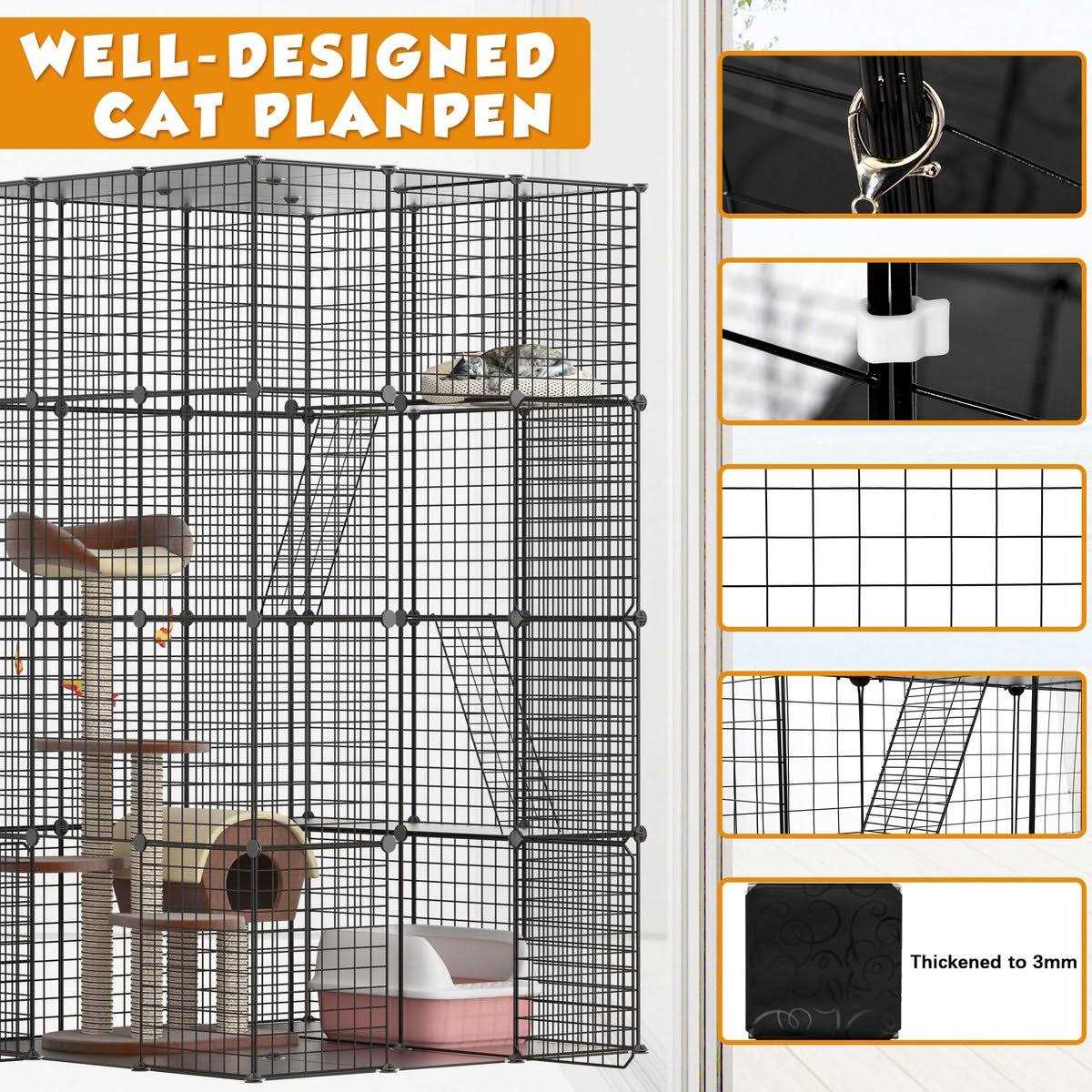 DIY 4-Door Large Cat Cage Playpen R799
