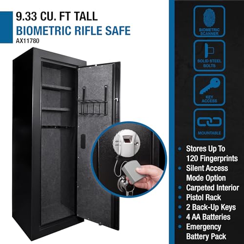 Biometric Fingerprint Rifle Safe with Removable Shelf L76842