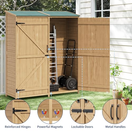 33.52 CU.FT Outdoor Storage Shed with Waterproof Asphalt Roof Q4932