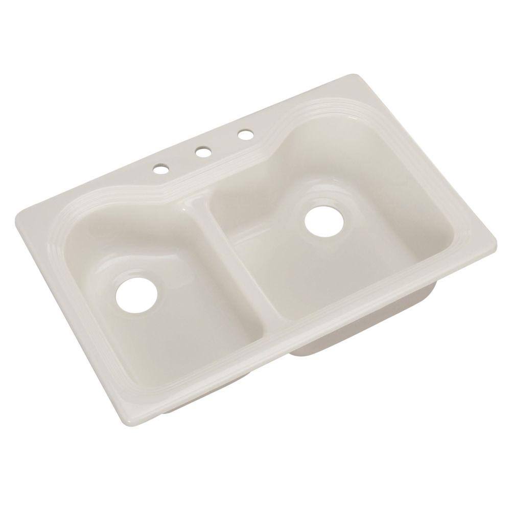 Drop-In Acrylic Double Bowl Kitchen Sink W909465
