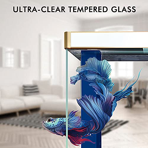 Aquarium Fish Tank LED Light Pump Freshwater Filter Fishtank Stand Bundle Ultra Clear Tempered Glass D84120